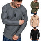 Herren lässiges Langarmshirt mit strapazierfähigem Reißverschluss und modernem Schnitt