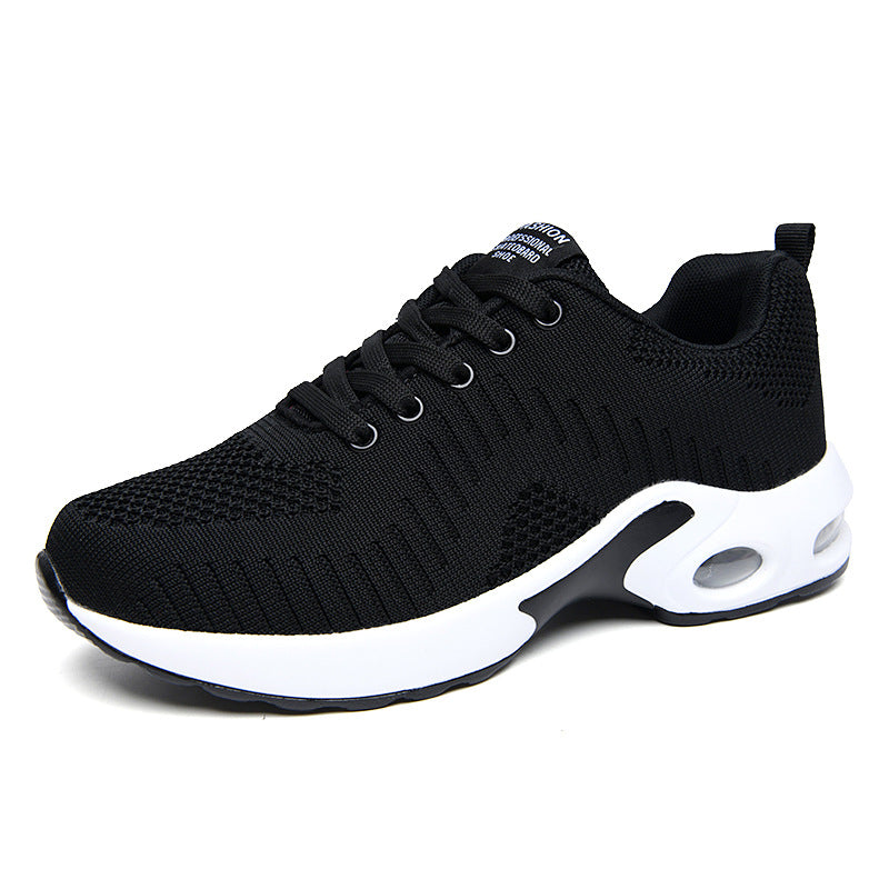Damen nan leichte Strick-Fitnesssneaker mit sichtbarer Luftkammer-Dämpfung und viskoelastischer Innensohle R&B
