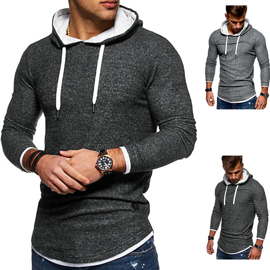 Herren lässiger Kapuzenpullover mit durchgehendem Reißverschluss und innovativer Passform R&B
