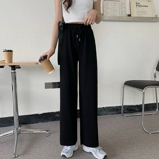 Damen Bequeme Jersey-Hose mit elastischem Bund und weitem Schnitt