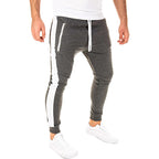Herren Sportliche Jogginghose mit seitlichen Reißverschlusstaschen und elastischem Bund
