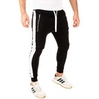 Herren Sportliche Jogginghose mit seitlichen Reißverschlusstaschen und elastischem Bund