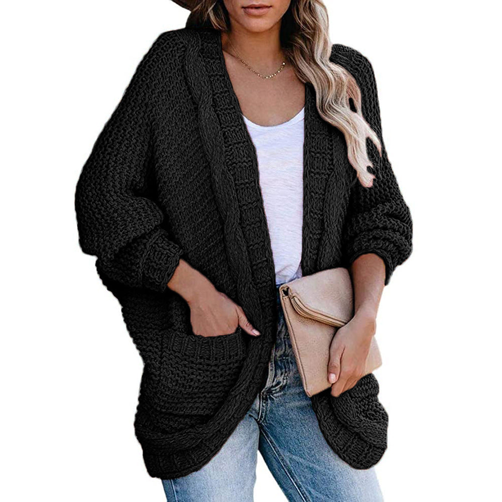 Damen Strickjacke mit lässigem Schnitt und tiefen Taschen R&B