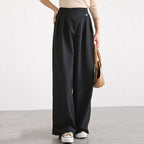 Damen Hochtaillierte weite Hose mit eleganter Faltenteilung R&B