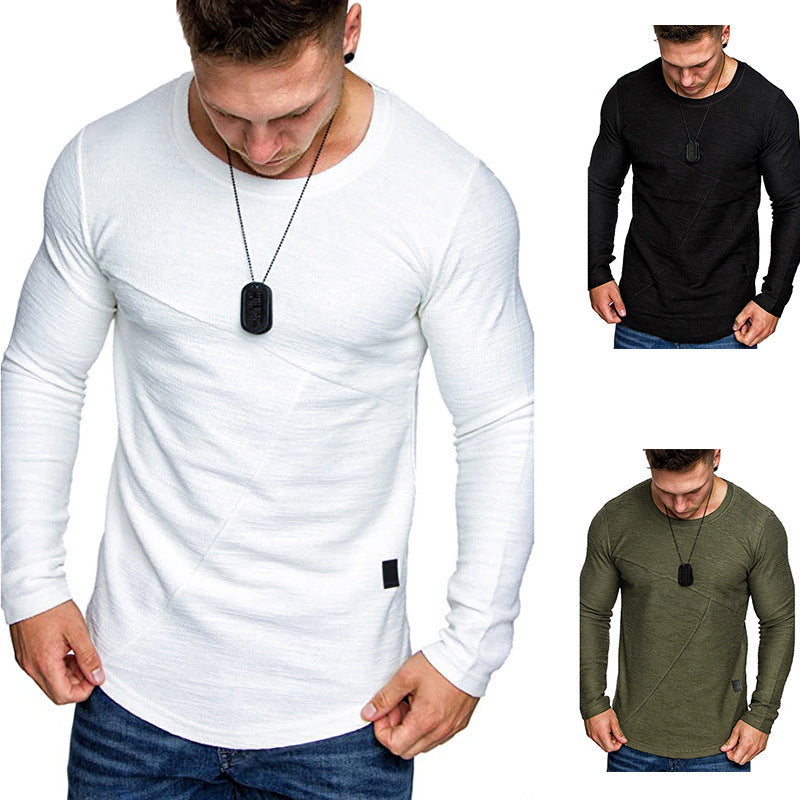 Herren Langarmshirt mit modernem Strukturdesign und komfortabler Passform
