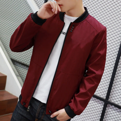 Herren Freizeitjacke mit Druckknopfverschluss und seitlichen Eingrifftaschen R&B
