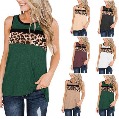 Damen Tanktop mit modischem Leopardenmuster und sportlichem Schnitt