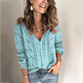Damen Strickjacke mit Lochmuster und Knopfdetails R&B