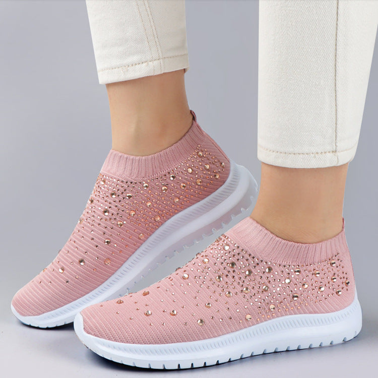 Damen Sneaker mit funkelnden Strassdetails R&B