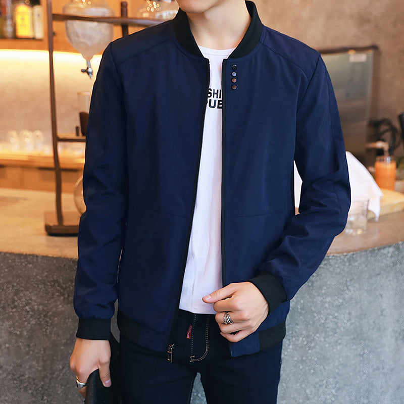 Herren Freizeitjacke mit Druckknopfverschluss und seitlichen Eingrifftaschen R&B
