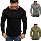 Herren Langarm-T-Shirt mit strukturiertem Design und sportlichem Schnitt