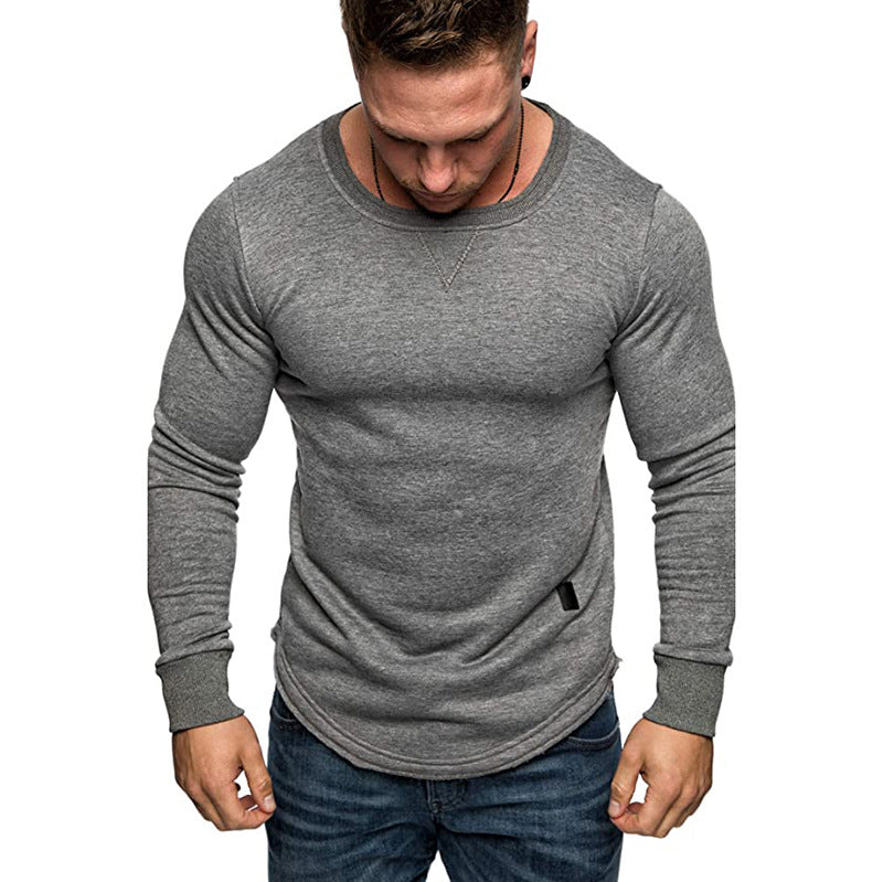 Herren Langarm-T-Shirt mit strukturiertem Design und sportlichem Schnitt R&B