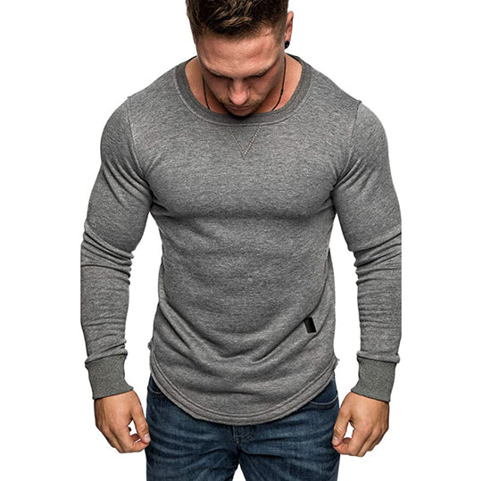 Herren Langarm-T-Shirt mit strukturiertem Design und sportlichem Schnitt R&B