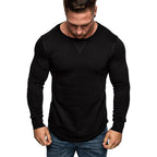 Herren Langarm-T-Shirt mit strukturiertem Design und sportlichem Schnitt
