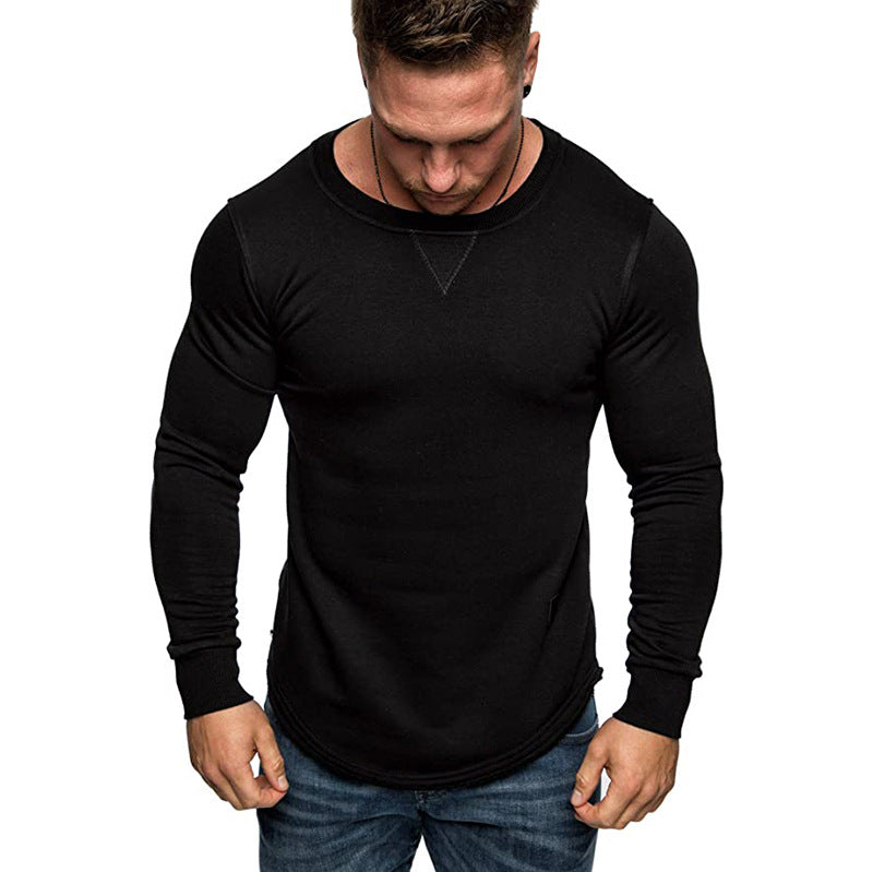 Herren Langarm-T-Shirt mit strukturiertem Design und sportlichem Schnitt