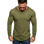 Herren Langarm-T-Shirt mit strukturiertem Design und sportlichem Schnitt