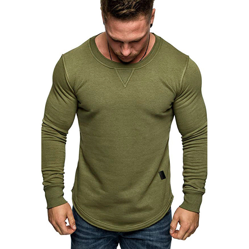Herren Langarm-T-Shirt mit strukturiertem Design und sportlichem Schnitt