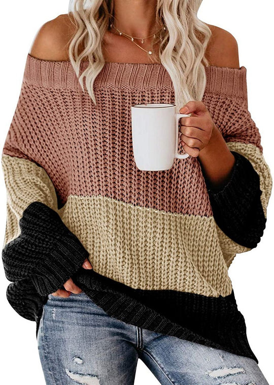 Damen lässiger Strickpullover R&B