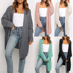 Damen Grobstrick Cardigan mit offenen Fronten und praktischen Taschen