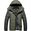 R&B | Herren wasserdichte Winterjacke - Mit Kapuze und Brust-Reißverschlussfach