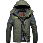 R&B | Herren wasserdichte Winterjacke - Mit Kapuze und Brust-Reißverschlussfach