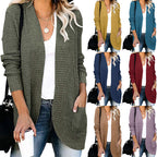 Damen Lässiger Strickcardigan mit offenen Fronten und praktischen Taschen