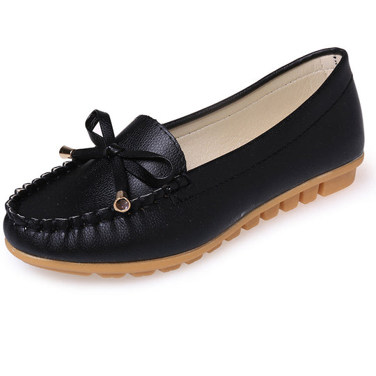 Damen Mokassins mit dekorativem Schleifen-Detail und rutschfester Sohle R&B