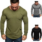 Herren Langarm-T-Shirt mit strukturiertem Design und sportlichem Schnitt