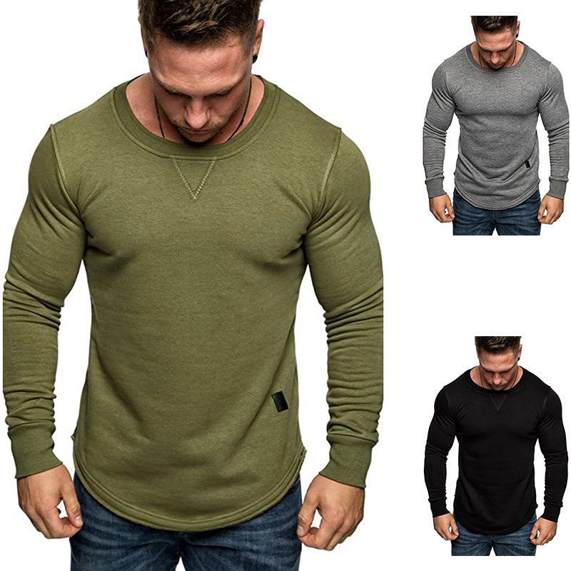 Herren Langarm-T-Shirt mit strukturiertem Design und sportlichem Schnitt