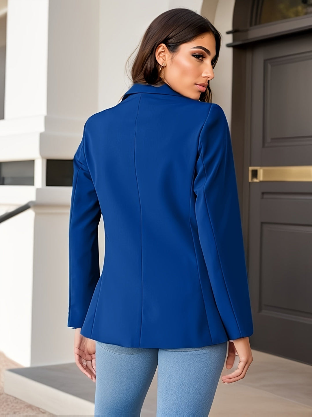 R&B | Stilvolle Herbst Klassische Business Blazer mit Seitentaschen für Frauen