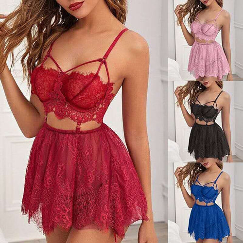 Damen Spitzen-Babydoll mit verführerischen Details R&B