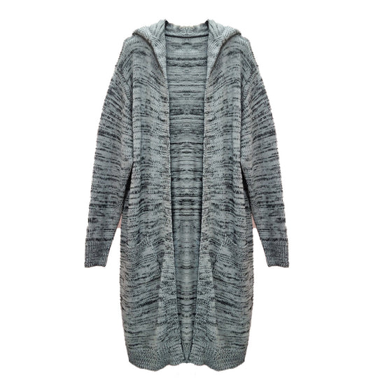 Damen Strickjacke mit Kapuze und bequemen Taschen R&B