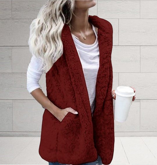 Damen Kuschelige Fleece-Weste mit ergonomischem Schnitt und großen Taschen R&B