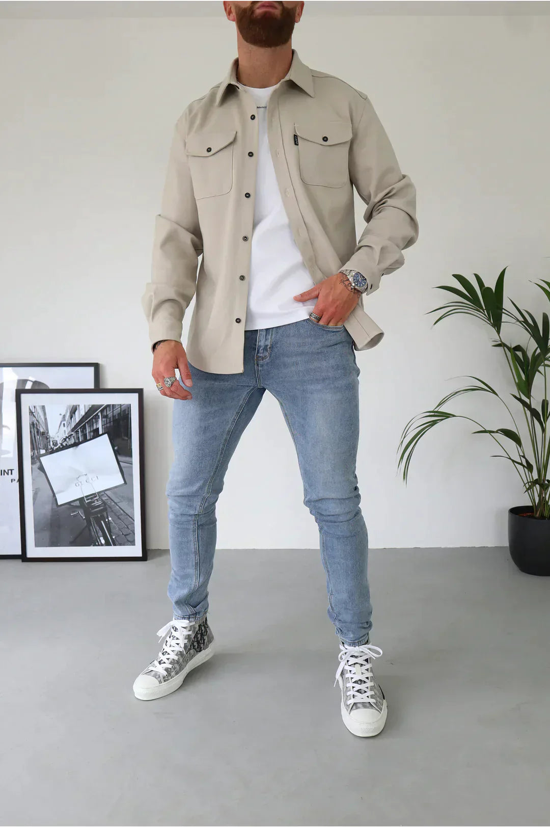 R&B | Premium-Jacke mit Knopfverschluss für Herren Stylische und Bequeme Jacke