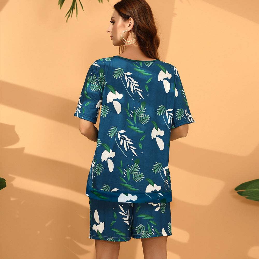 Damen lässiges Sommer-Outfit mit floralem Print R&B