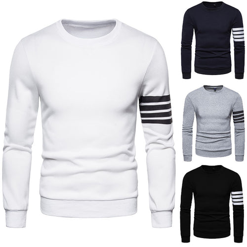 Herren modischer Sweatshirt mit sportlichem Streifen-Design R&B