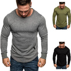 Herren Langarm-T-Shirt mit strukturiertem Design und sportlichem Schnitt