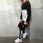 Herren modisches Sweatshirt- und Jogginghosen-Set mit funktionalen Taschen