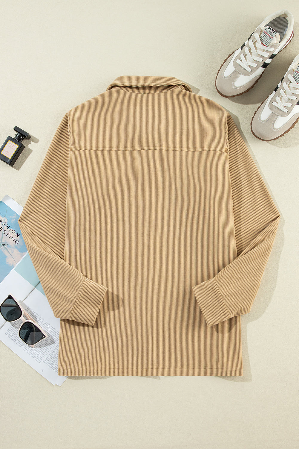 R&B | Cordurahemdjacke mit Rüschendetails Baumwollmischung Elegant und Modern