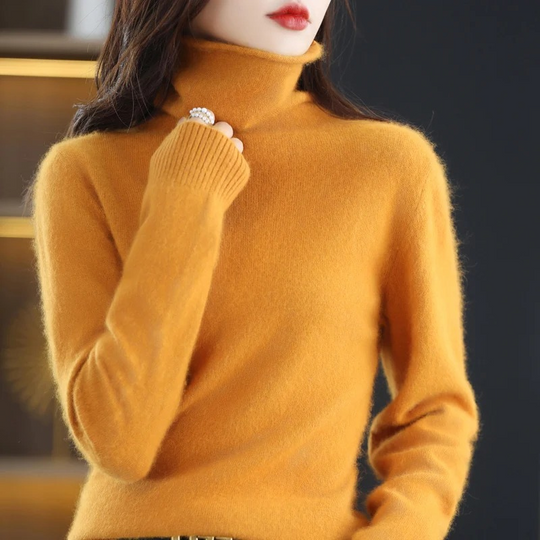 R&B | Pullover Damen Weicher Rollkragenpullover, Warm & Luxuriöses Design