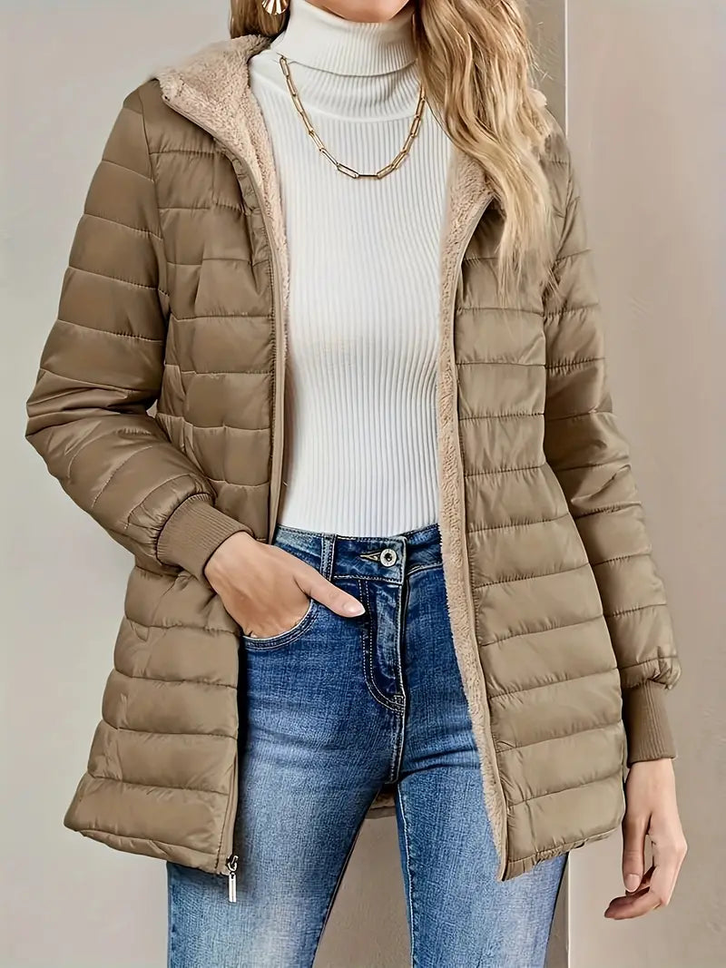 R&B | Fleece Gefütterte Jacke mit Reißverschluss