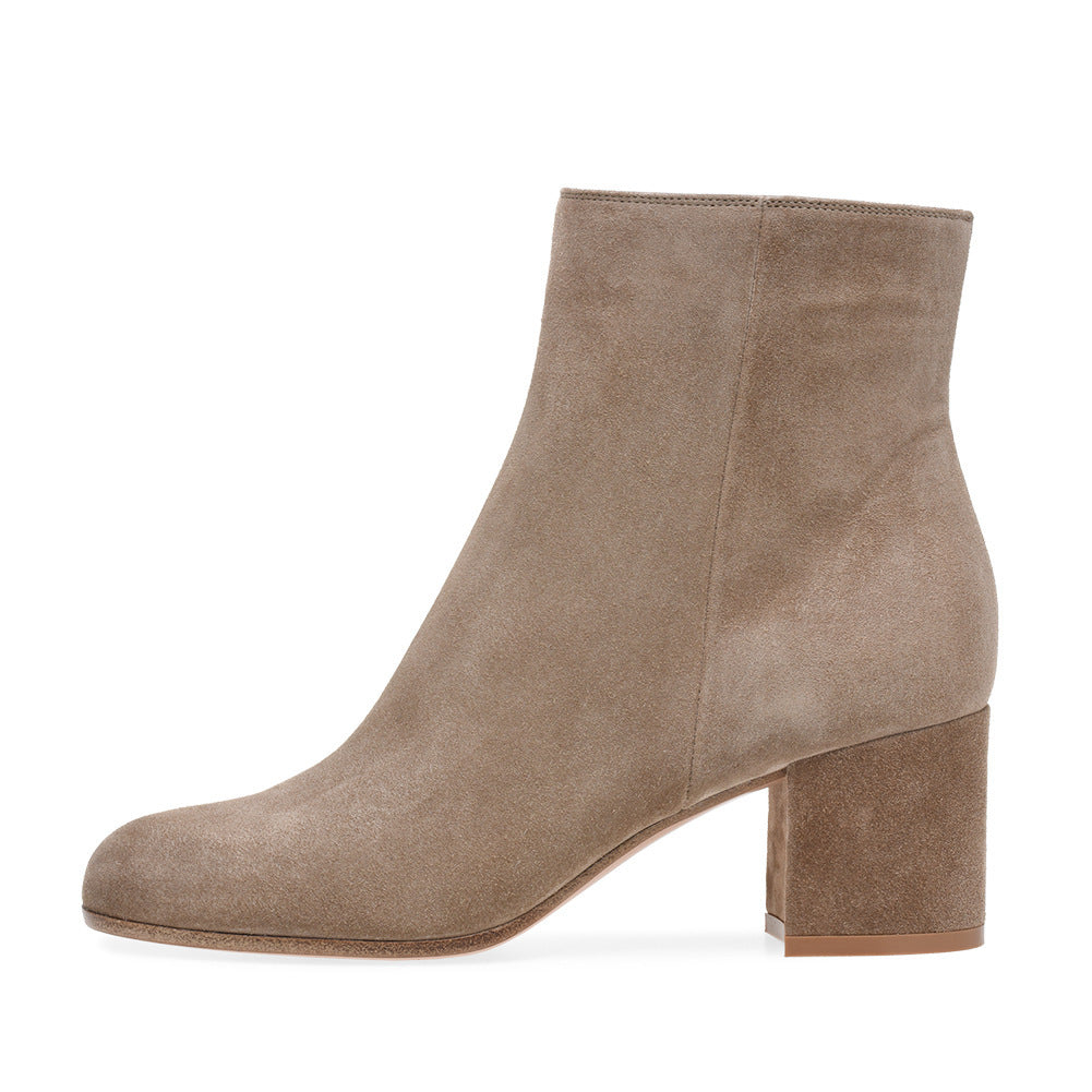 R&B | Damen Chunky Heel Rund-Toe Mittel-Hügel Stiefel