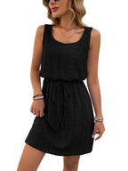 R&B | Ärmelloses Kleid mit hohlem Kordelzug für Damen