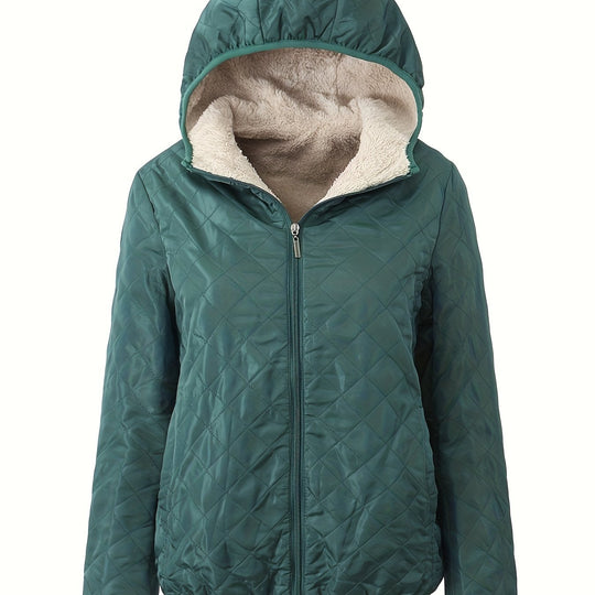 R&B | Steppjacke mit Kapuze und Reißverschluss