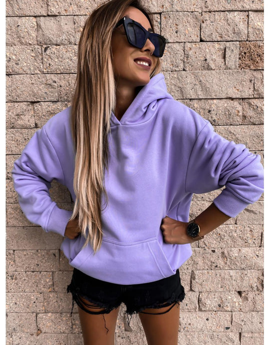 Damen Kapuzenpullover mit weichem Fleece-Innenfutter und lässigem Schnitt R&B