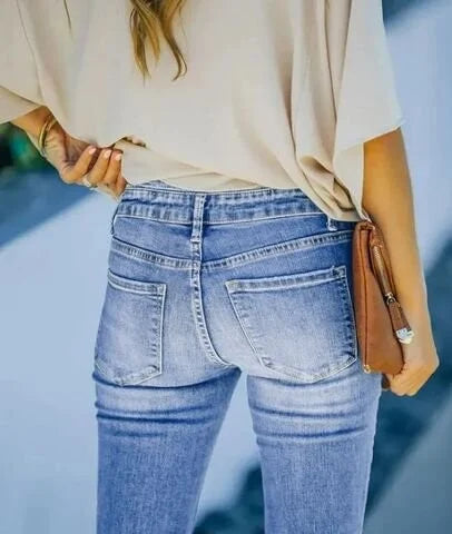 R&B | Bootcut-Jeans mit hoher Taille