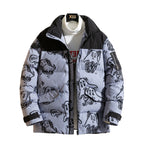 R&B | Bedruckte wattierte Jacke