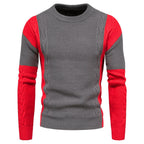 Herren modischer Strickpullover mit strukturiertem Design und einzigartigen Farbdetails