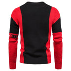 Herren modischer Strickpullover mit strukturiertem Design und einzigartigen Farbdetails