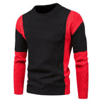 Herren modischer Strickpullover mit strukturiertem Design und einzigartigen Farbdetails